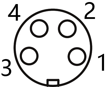 IP67 M8 Connector Front Install Female 4P Shield