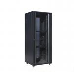 37u Glass Door Lockable Server Cabinet , Universal Floor Standing Data Cabinet