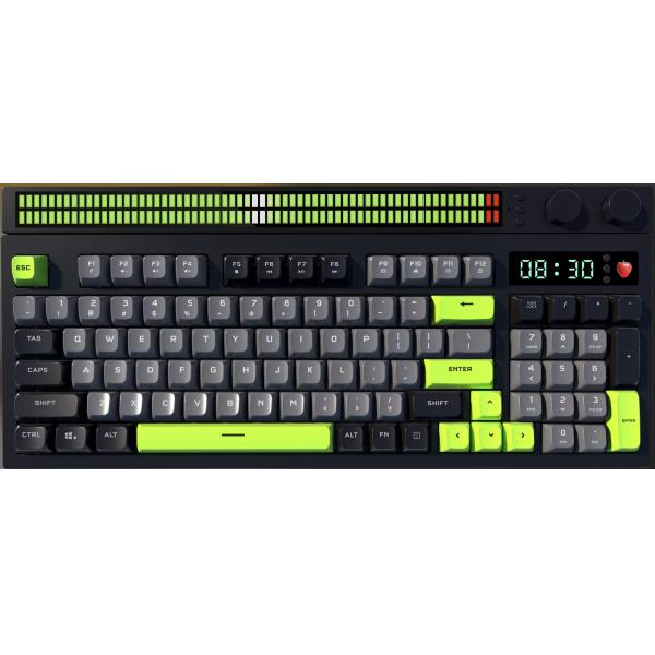 Multimode Keyboard High-end Keyboard With Triple Mode Knob Control RGB Lighting Tomato Alarm Clock Ergonomic Design