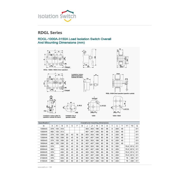 Disconnector Load Break Switch Horizontal Manual Operating ODM Available