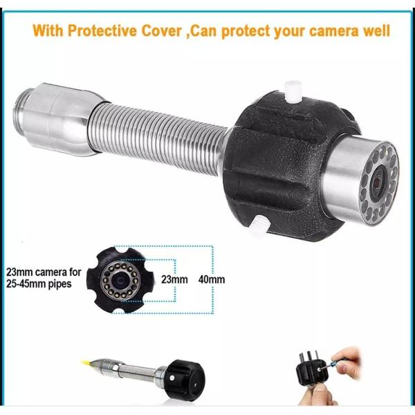 ABS Pipe Blockage Detector 7inch Plumbing Drain Camera Inspection 20m Cable