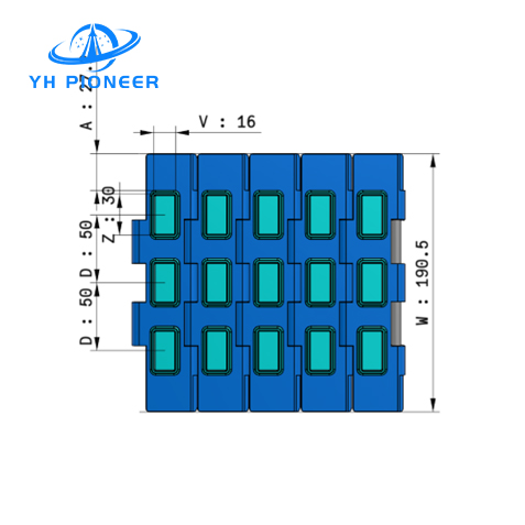 Stainless Steel Conveyor Double Hinge Chain For Shock Absorption Noise Reduction