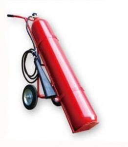 China 30KG CO2 Fire Extinguisher Red Cylinder Trolley for Class B Fire Fighting wholesale