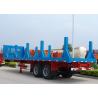 60T Payload 30ft Steel Roll Pillars 3 Drum Axle Heavy Semi Flatbed Truck Trailer for sale
