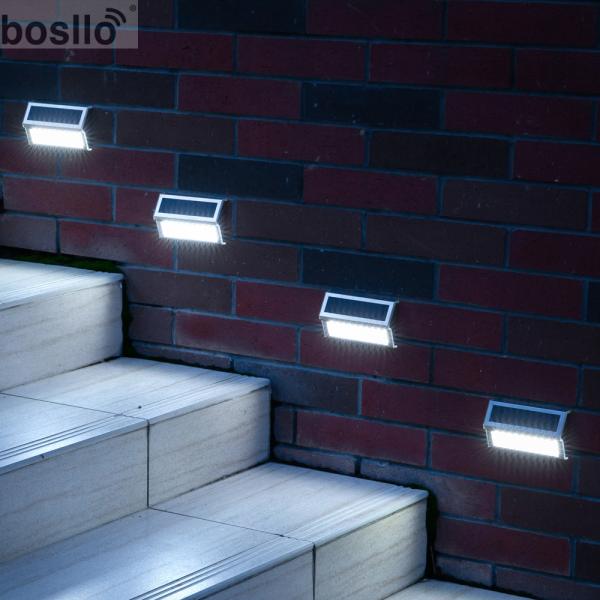 Black Solar Wall Lamps for Long Working Time 8-10 Hours Luminous Flux 30LM