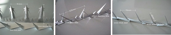 Easy To Install Wall Security Spikes High Steel Barbed Nail Fencing