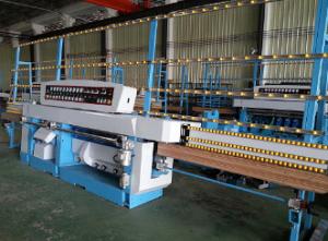 China Miter Glass Glass Edging Machine With Air Polishing / Electrical Rail Lift System on sale