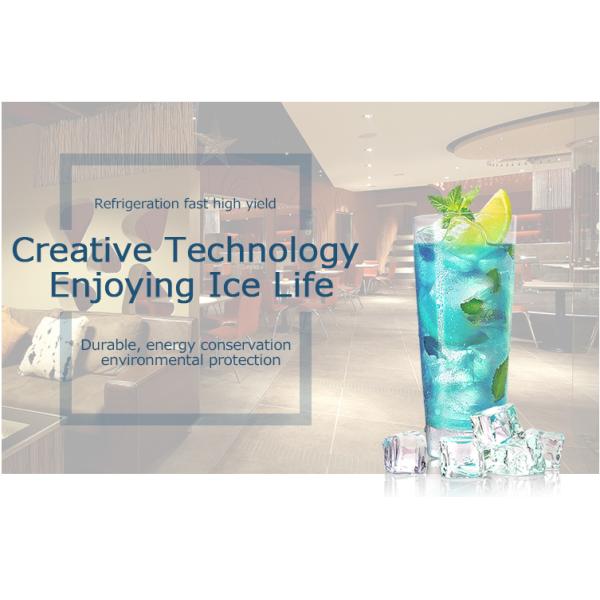 Anti Bacterial Water Cooled Ice Machine Water Flowing Mode SS304 Panel