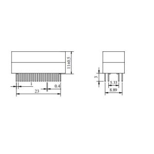 China QD48A01 QD48A02 1000 Base-T DUAL Port Through Hole Magnetics wholesale
