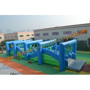 China 20m PVC Inflatables Obstacle Course , Inflatable Wrecking Ball For Team wholesale
