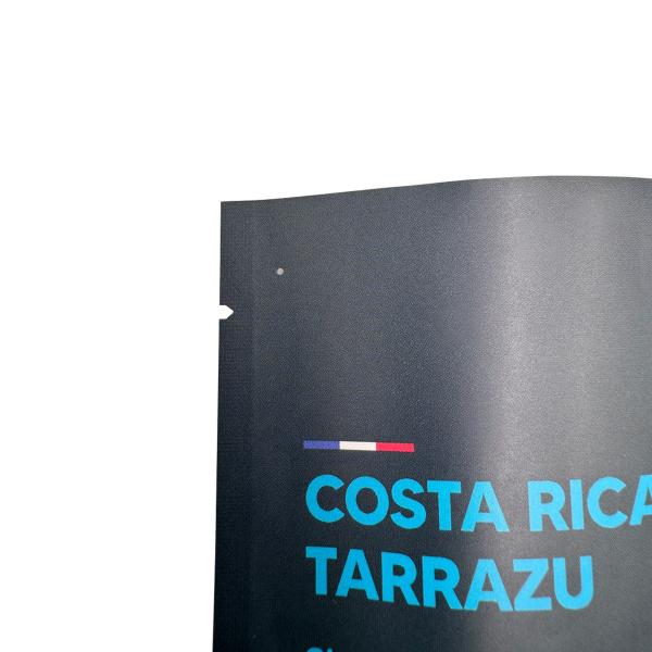 Custom Printed Matte Black Small Flexible Plastic 3 Sided Pouch For Tea With Aluminum Foil Lining