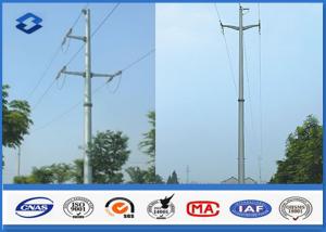 China Overhead Transmission Line Electric Power Pole with Material Steel Q345 Q456 , Gr50 Gr65 wholesale