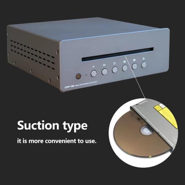 Solid Metal Classic CD Disc Player With RCA Out For Home Theater Audio System