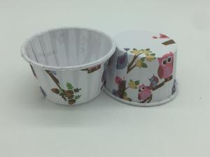 China Little Bird Cute Cupcake Cups , Pet Coated Film Paper Cupcake Holders Decoration Tool wholesale