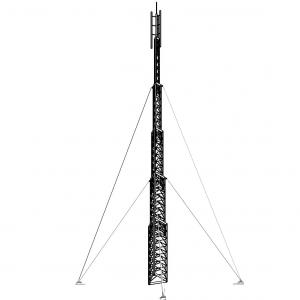 China 25m Guyed Wire Telescopic Antenna Tower Low Carbon Steel Q235 wholesale
