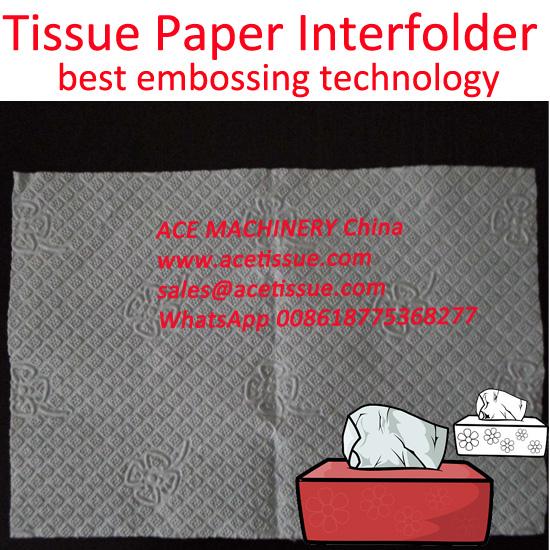 China Embossing Facial Tissue Paper Processing Machine For V Fold Napkin