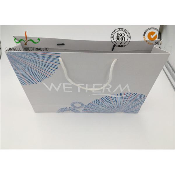 Customized Logo Cardboard Shopping Bags Recycled White Paper Bag With Handle