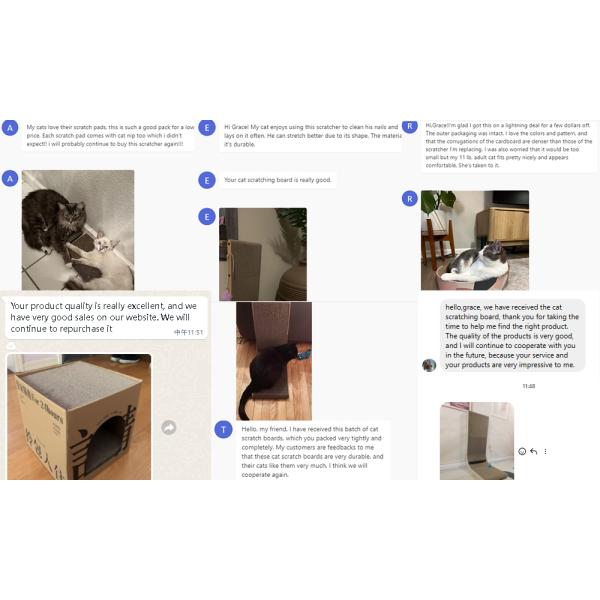 Factory Direct Texture Design Cat Scratching Board with Catnip Corrugated Cat Scratching Board with Premium Scratch