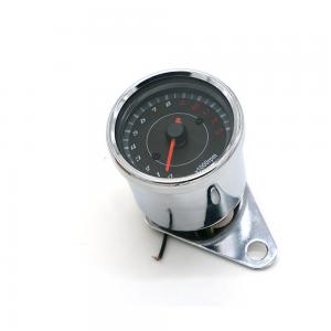 China CE DC 12 Volt Tachometer , Retro Round Digital Motorcycle Speedometer on sale