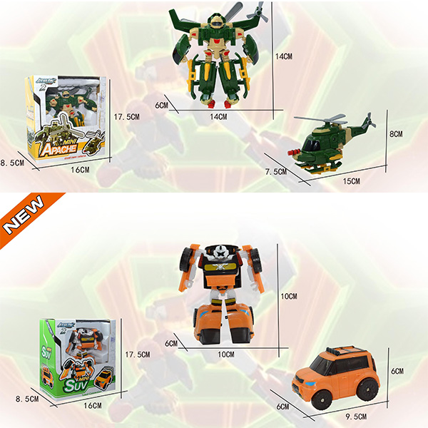 7 " Mini Plastic Deformation Robot Vehicle Car To Robot Transformer Toy 11 Styles