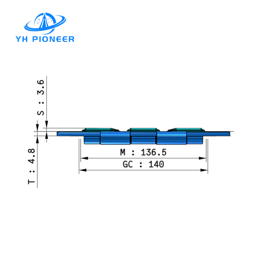 Stainless Steel Conveyor Double Hinge Chain For Shock Absorption Noise Reduction