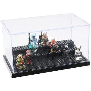 Lockable Clear Figure Display Case 3-Step Lego Mini Character Collectors Can