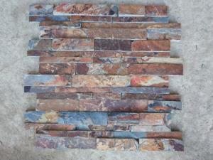 China Non Antacid Slate Ledger Stone Panels / Slate Wall Cladding Panels Cut To Size wholesale