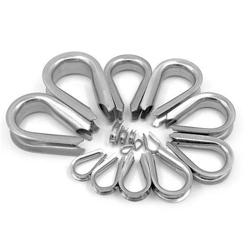 Chicken Heart Shaped Tube Thimble Ring Stainless Steel For Wire Rope Loop