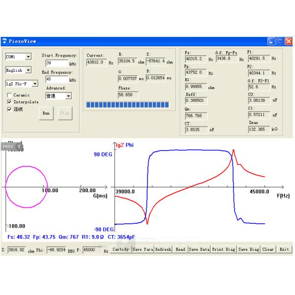 1Khz - 5Mhz Ultrasonic Welding Tool Automatic Ultrasonic Impedance Analyzer