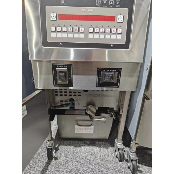 Gas Heating 220V Digital Computer Panel One Pot Two Baskets Open Deep Fryer