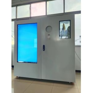 China Retail chain 55inch ads screen AI powered PET bottle &amp; metal cans Recycling RVM systems,multi-language software wholesale