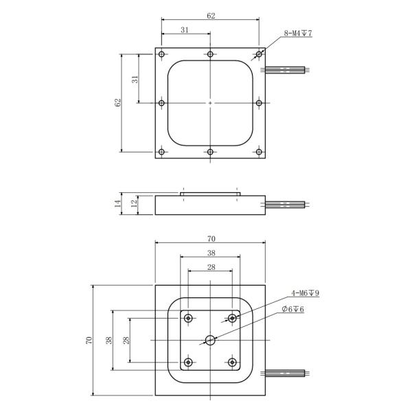 3mv/V 3 Axis Force Sensor