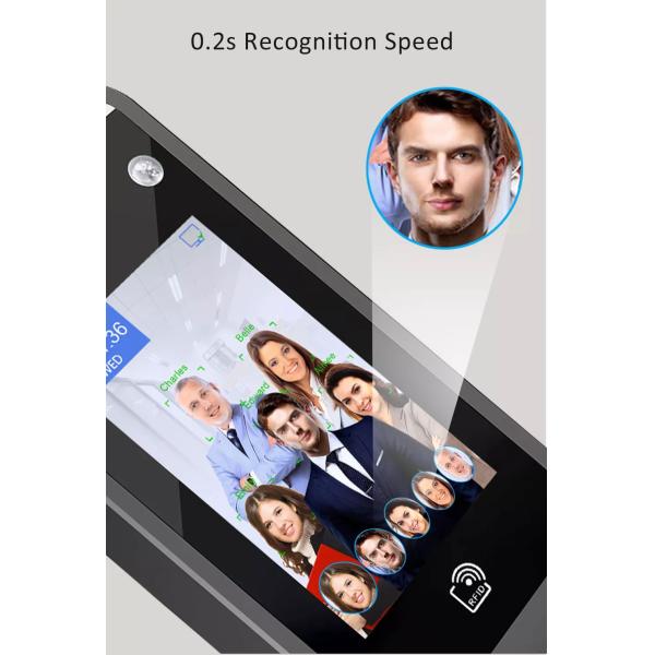 Single/ Multi User Face Time Attendance Machine 4.3 Inch Touch Screen 12V DC