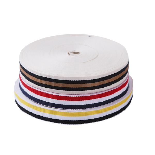 Thin Striped Soft Webbing Custom Color Polyester Tape For Cloth In Any Color