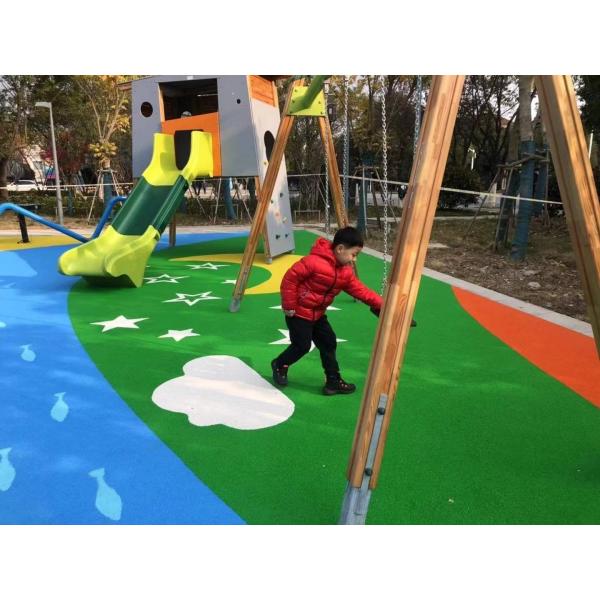 Safety SBR Rubber Crumb Wet Pour In Place Flooring Rubber Granule MSDS Certificate