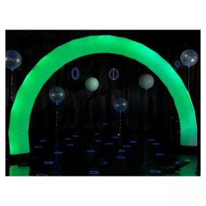 China inflatable outdoor white color arch with RGB led lights for event advertising inflatable lighting rainbow led arches wholesale