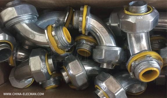 Zinc 90 Degree Liquid Tight Connector 1/2 Inch