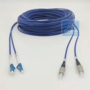 Buy cheap Duplex Armored Patch Cord 30m FC LC 3.3mm Blue LSZH Rodent Resistant FTTH from wholesalers