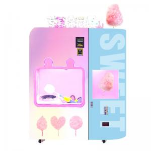 China Pink Electric Sugar Cotton Candy Vending Machine Snack Floss Candy Vending wholesale
