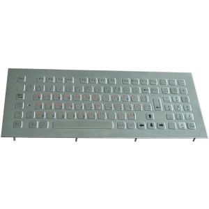 Front panel mount stainless Steel metal Kiosk Keyboard with 79 key , numeric