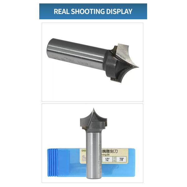 1/2/1/4 Shank 0405 Cnc Machion Tools Carbide Door Panel Ovolo Carving Bit Pointed Roundover Router Bit tiger Cnc Router Bit