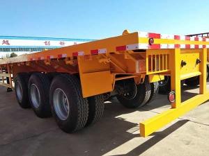 China 40 Foot Flat Bed Semi Trailer 2 Axle Semi Truck Flatbed Trailer wholesale
