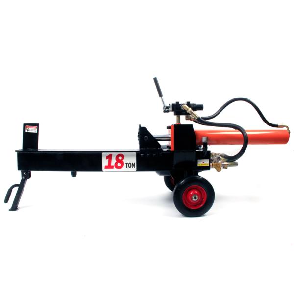 Splitting Wood Logs With 18Ton Hydraulic Log Splitter Raw Material Wood Tree