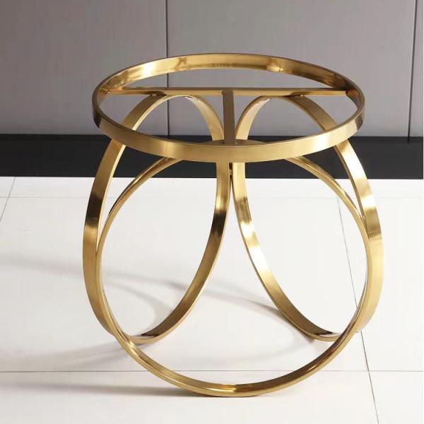 Modern SEDIA Stainless Steel Side Table With Marble/Glass Top