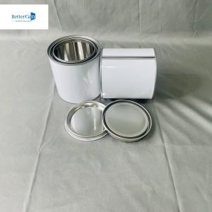 China White Coating Glue Adhesive Paint Tin Cans Round Container Chemical Resistant wholesale