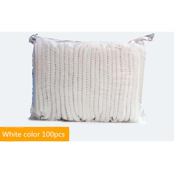 Disposable Non Woven Caps , Non Woven Bouffant Cap Non Toxic Latex Free
