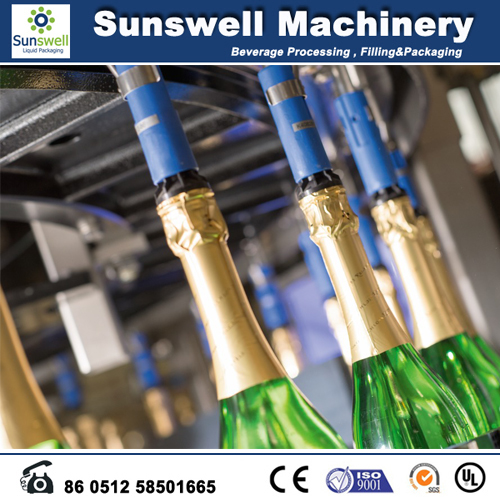 1200 Capacity Beer Bottling Machine Automatically Transferred By A Star Wheel