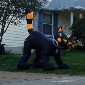 China Black Inflatable Cat, Halloween Event Inflatable Cat Decoration,Inflatable Cat Costume wholesale