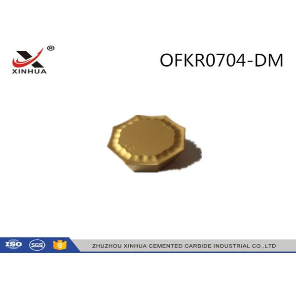 Solid Tungsten Carbide Inserts Milling Blade OFKR0704-DM CVD Coating For Mill Cutter