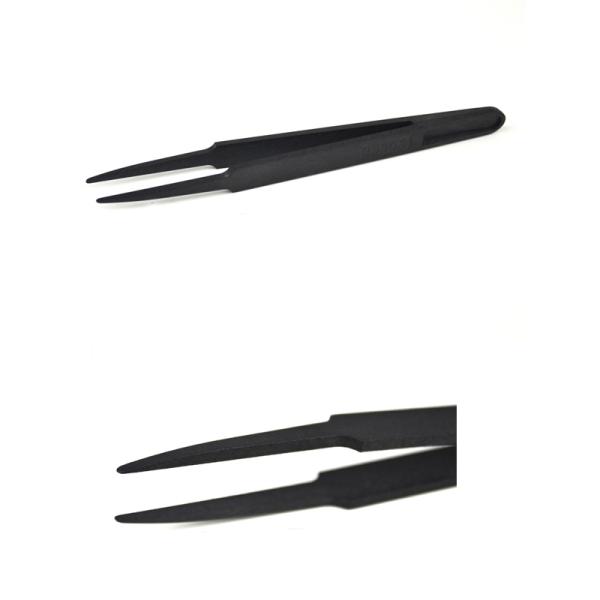 93303 Plastic ESD Tweezers , Anti Static Small Round Tip Tweezers High Temp Resistant